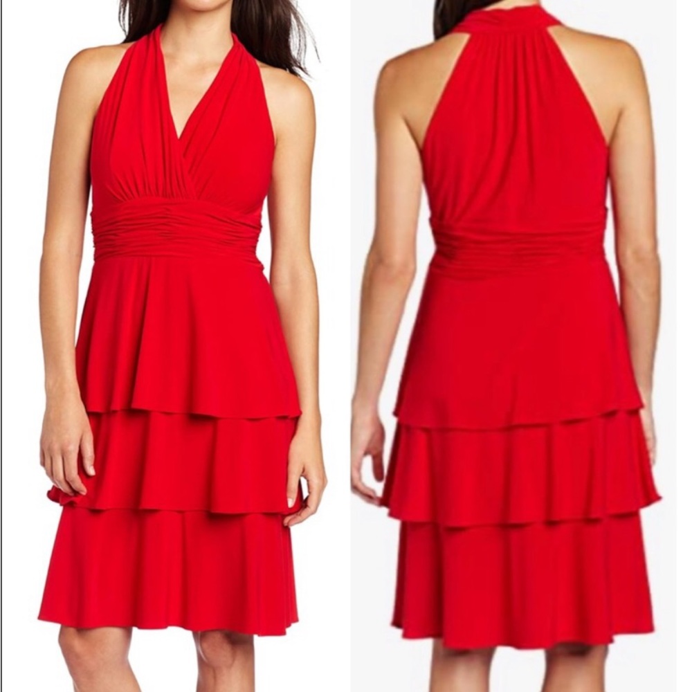 🎁Evan Picone Red Halter Dress🎄